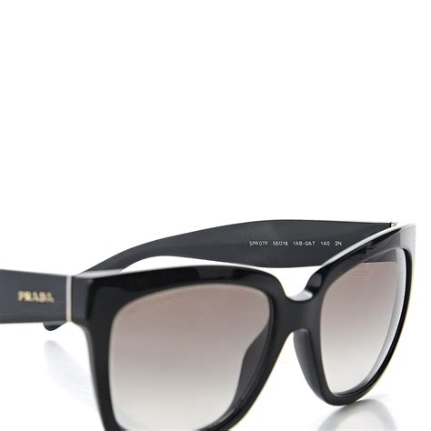 PRADA Square Sunglasses SPR 07P Black 